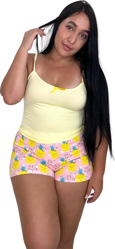 Pijama Short ruedo + blusa de tiras talla S-M – Vamope Distribuidora