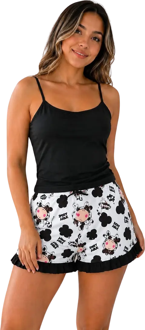Pijama Short bolero + blusa de tiras talla S-M – Vamope Distribuidora