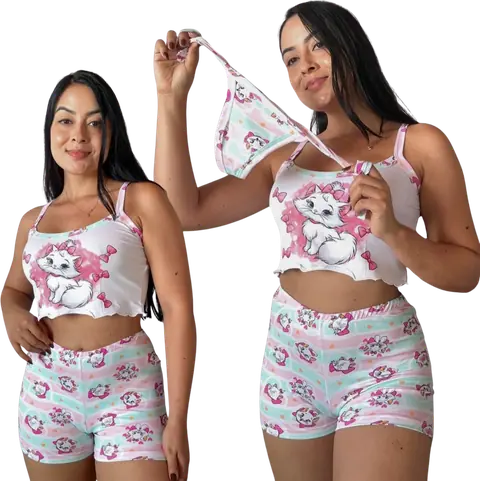 Pijama Short + top + tanga talla S-M – Vamope Distribuidora
