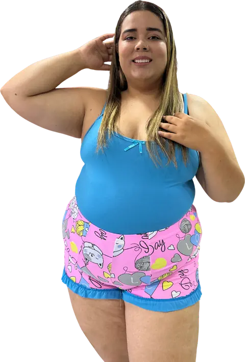 Pijama Short bolero + blusa de tiras talla L-XL – Vamope Distribuidora