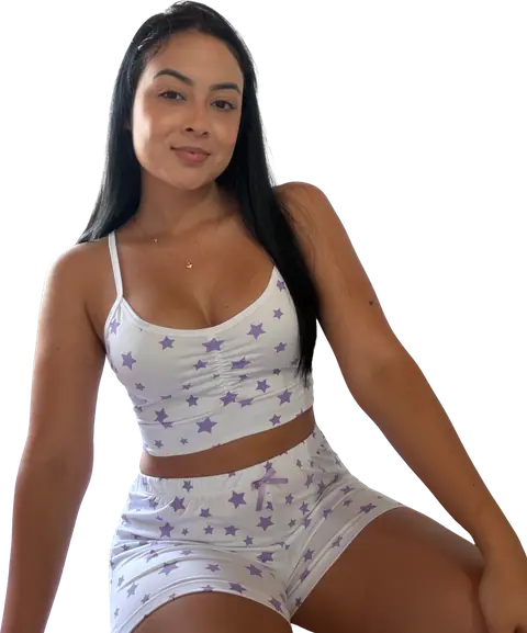 Pijama Short ruedo + top talla S-M – Vamope Distribuidora