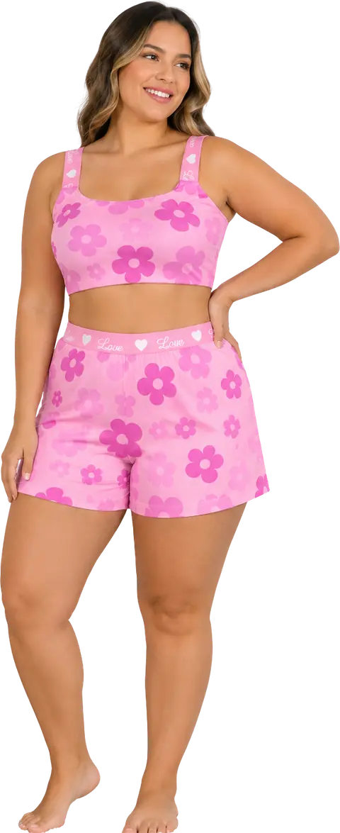 Pijama Short + top pretina talla S-M – Vamope Distribuidora