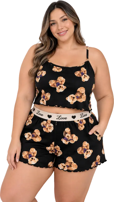 Pijama Short pretina + top liso talla L-XL – Vamope Distribuidora