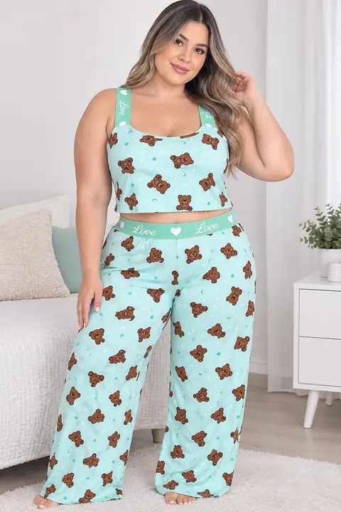Pijama Pantalón pretina + top pretina talla L-XL – Vamope Distribuidora