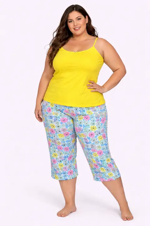 Pijama Capri + blusa de tiras talla L-XL – Vamope Distribuidora