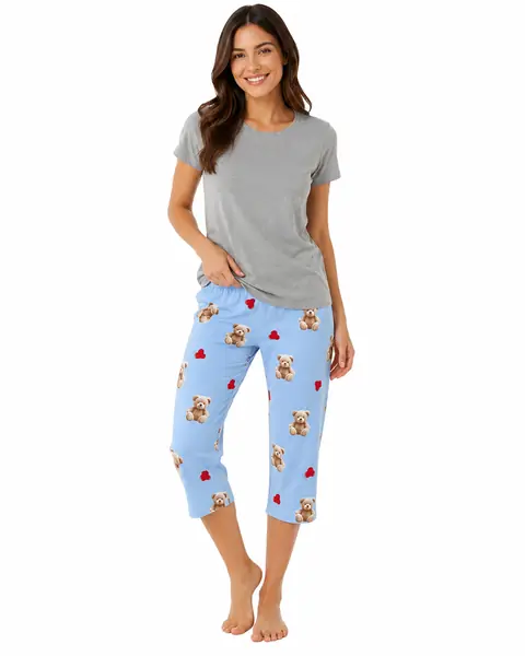 Pijama Capri + camisa manga talla S-M – Vamope Distribuidora